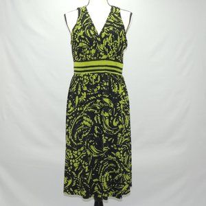 Evan Picone Sleeveless V Neck Dress